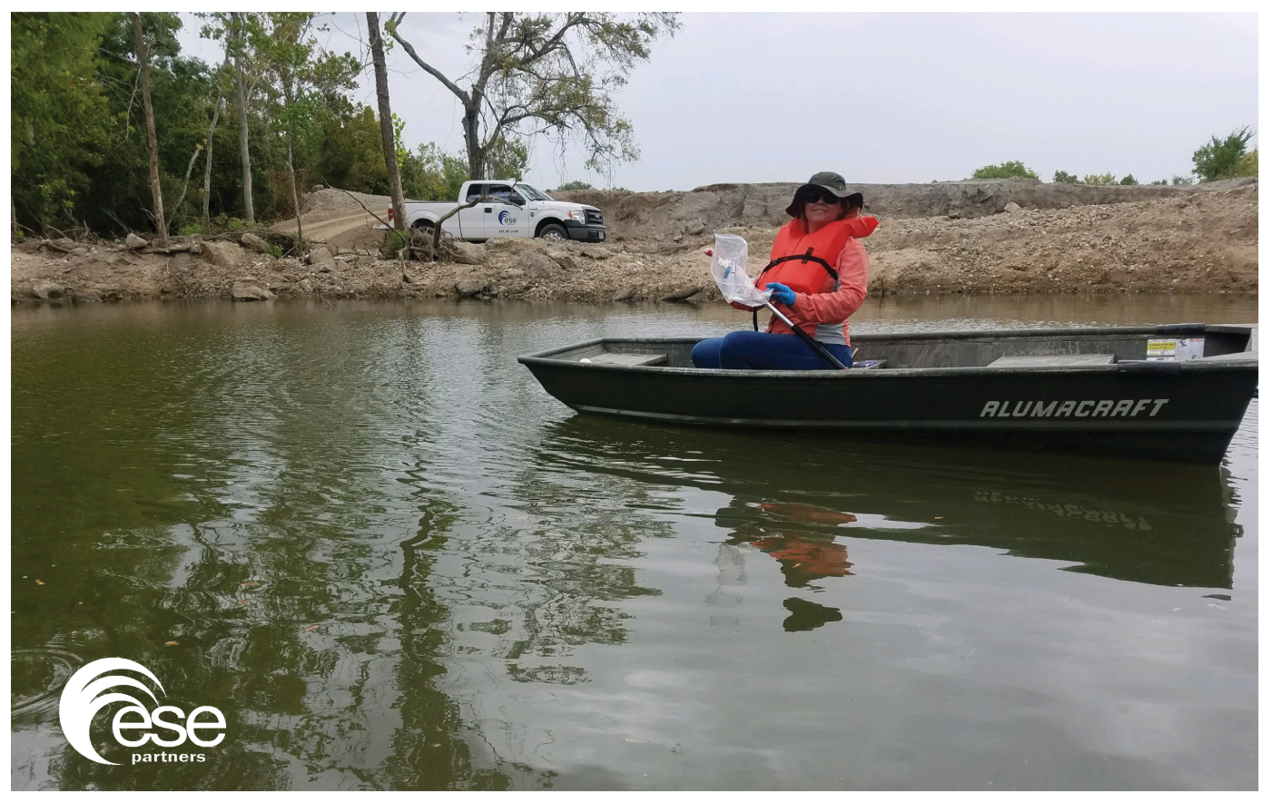 Water Sampling on a Boat in Colorado County, Texas